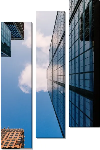 Модульная картина Облака над небоскребом в Чикаго