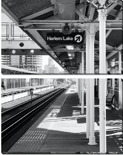 Модульная картина Станция метро в Чикаго