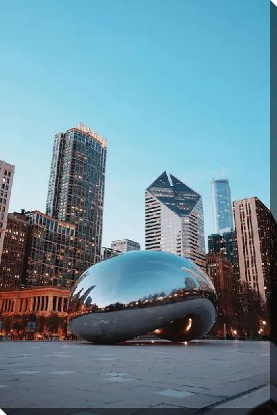 Постер Скульптура капли в Чикаго
