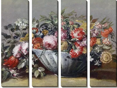 Модульная картина Ваза с цветами (Vase with Flowers)