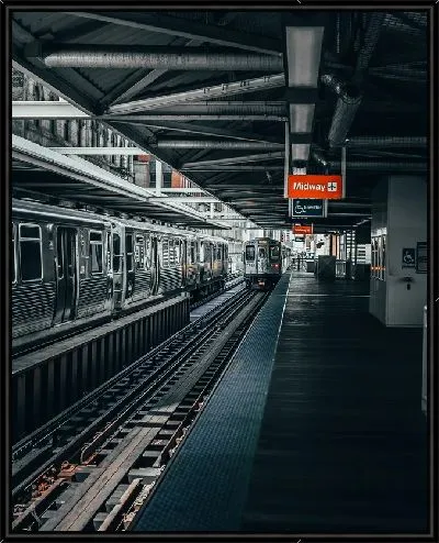 Картина Станция метро в городе Чикаго