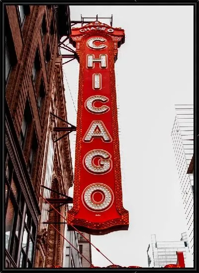 Картина Вывеска театра в Чикаго