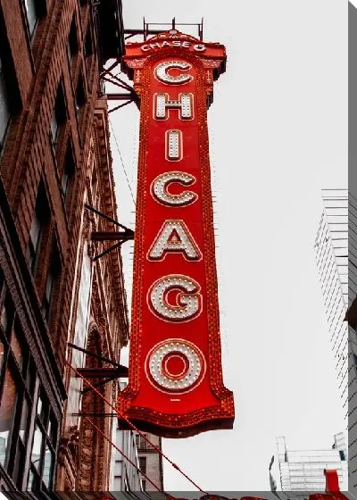 Постер Вывеска театра в Чикаго