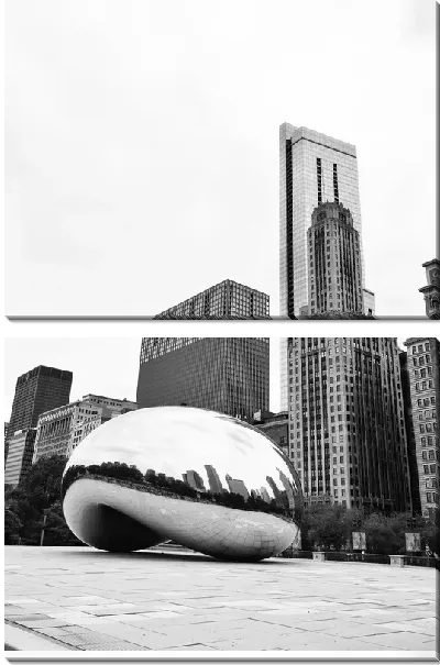 Модульная картина Клауд-Гейт в Чикаго №3