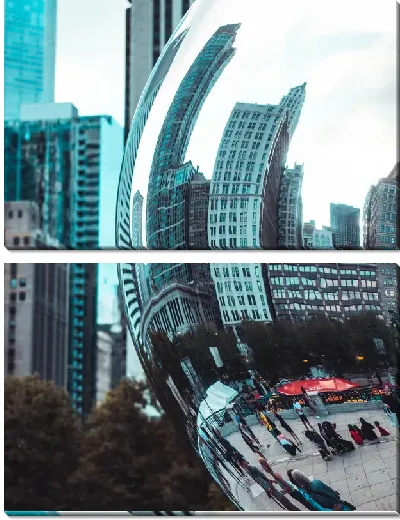 Модульная картина Скульптура Чикаго