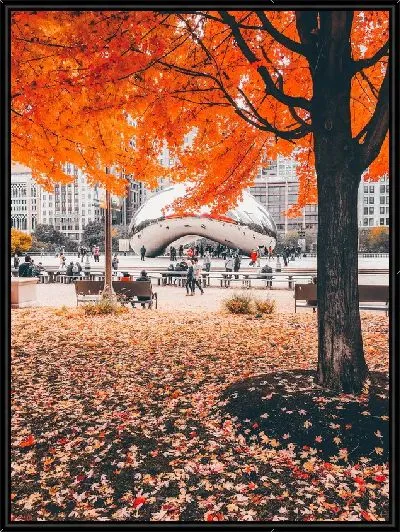 Картина Клауд-Гейт осенью