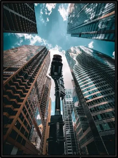 Картина Светофор между небоскребов Чикаго