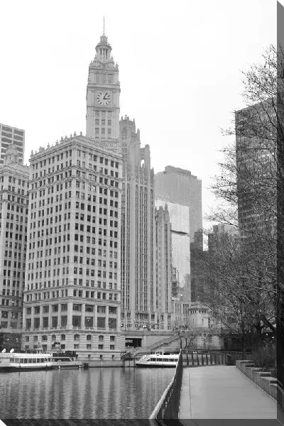 Постер Вид в ч/б на Чикаго