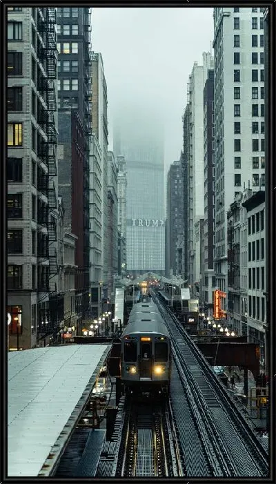 Картина Наземное метро в Чикаго