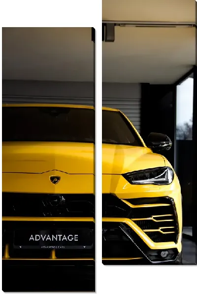 Модульная картина Желтый Ламборгини