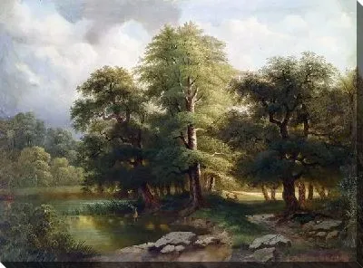 Картина маслом Лес (Forest) №6