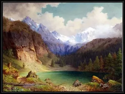 Картина Озеро в горах (Lake in the mountains)