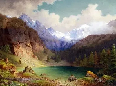Картина Озеро в горах (Lake in the mountains)