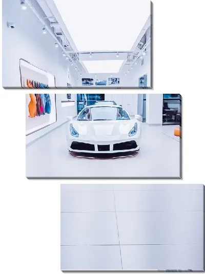 Модульная картина Белый Феррари