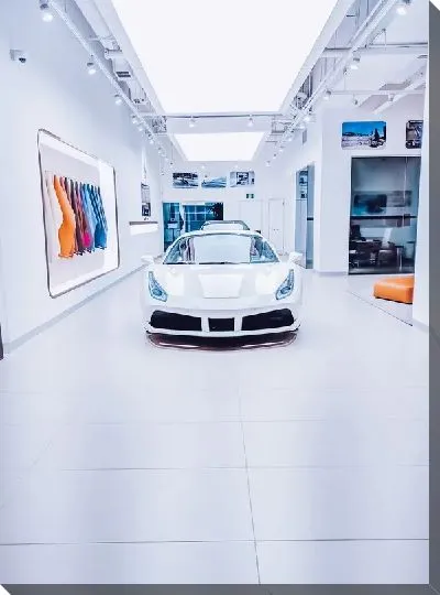 Постер Белый Феррари