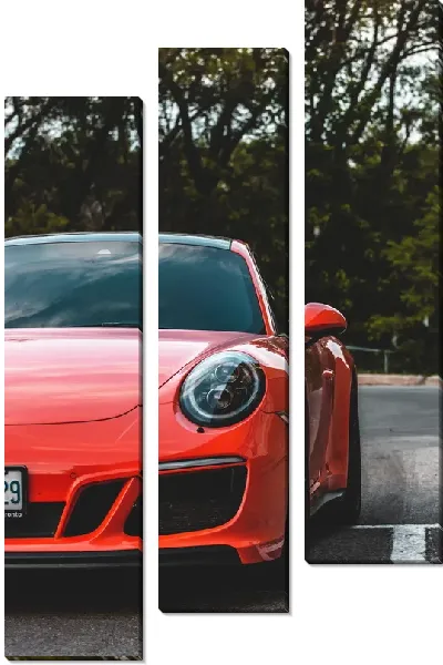 Модульная картина Красный Порше №11