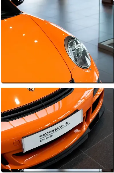 Модульная картина Оранжевый Порше