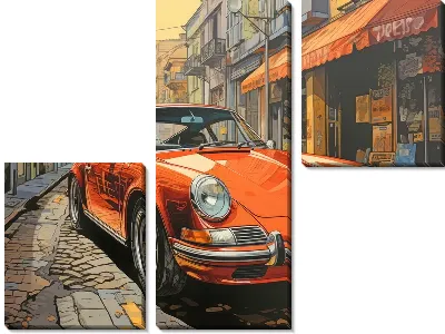 Модульная картина Porshe №4