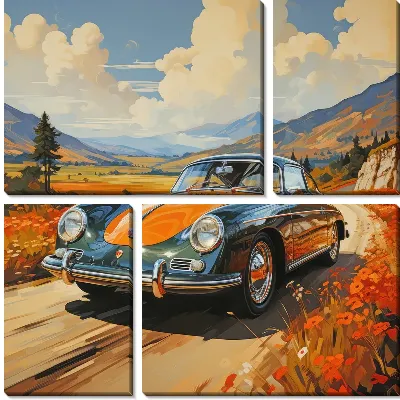 Модульная картина Porshe №12
