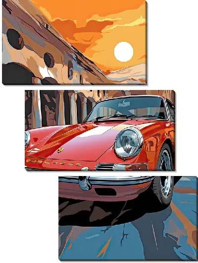 Модульная картина Porshe №25