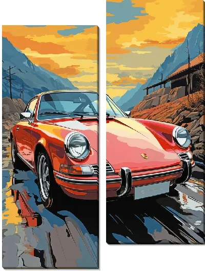 Модульная картина Porshe №26
