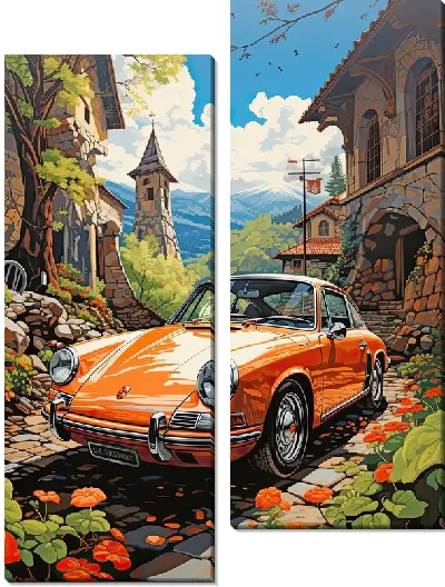 Модульная картина Porshe №42