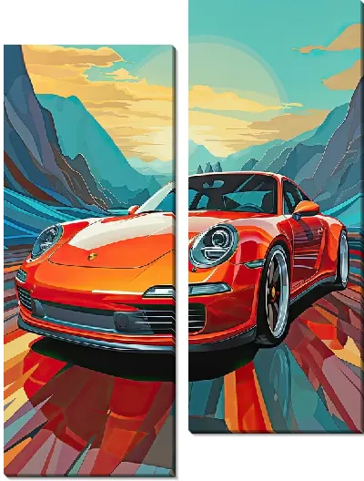 Модульная картина Porshe №43