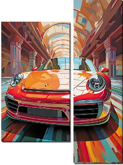 Модульная картина Porshe №44