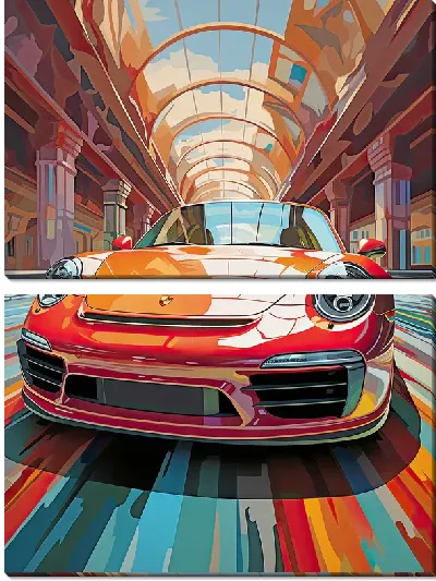 Модульная картина Porshe №44