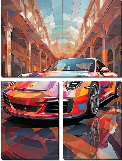 Модульная картина Porshe №55