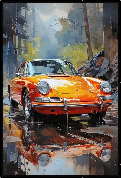 Картина Порше в стиле арт №16