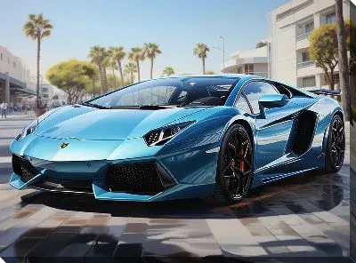 Картина маслом Ламборгини в стиле арт №19
