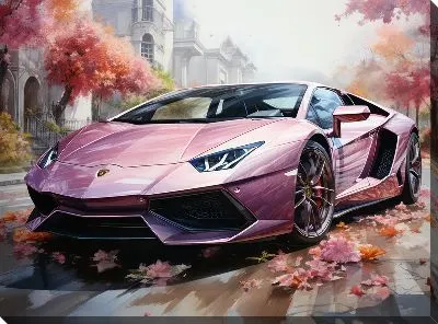 Картина маслом Ламборгини в стиле арт №20