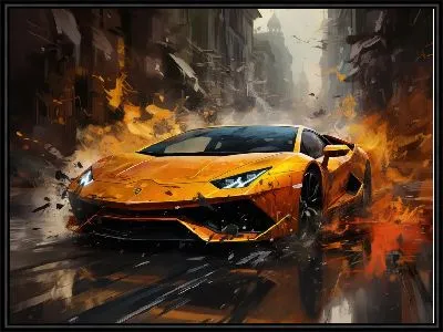 Картина Ламборгини в стиле арт №29