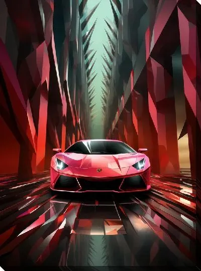 Картина маслом Ламборгини в стиле арт №44