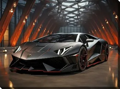 Картина маслом Ламборгини в стиле арт №52