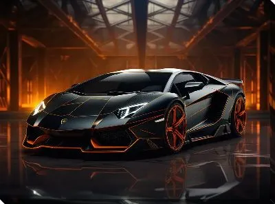 Картина маслом Ламборгини в стиле арт №53