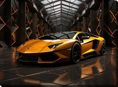 Картина маслом Ламборгини в стиле арт №54