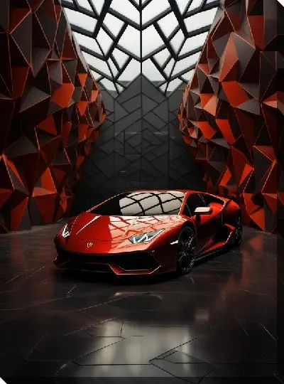 Картина маслом Ламборгини в стиле арт №56