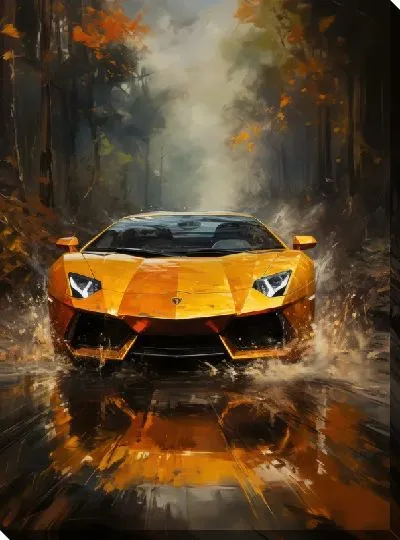 Картина маслом Lamborghini №7