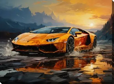 Картина маслом Lamborghini №8