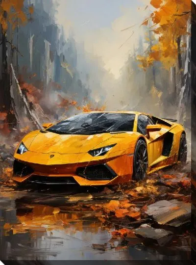 Картина маслом Lamborghini №9