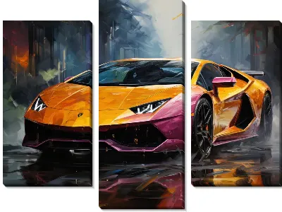 Модульная картина Lamborghini art №10