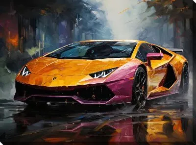 Картина маслом Lamborghini art №10