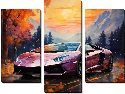 Модульная картина Lamborghini art №12