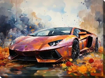 Картина маслом Lamborghini art №13