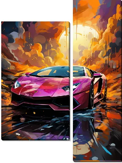 Модульная картина Lamborghini art №15