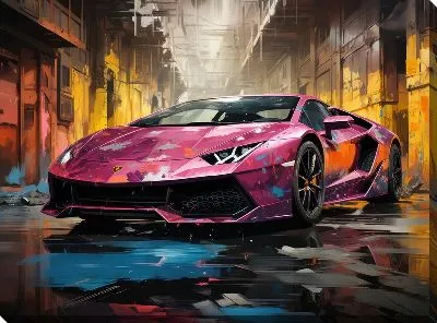 Картина маслом Lamborghini art №16
