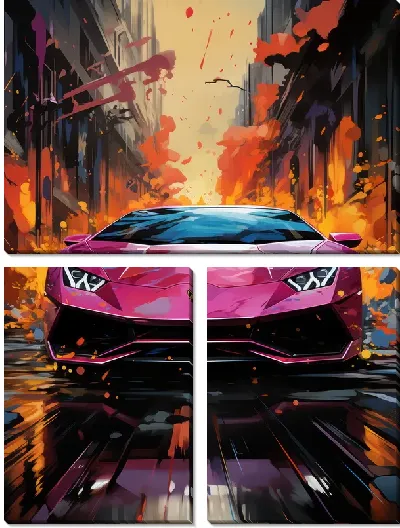 Модульная картина Lamborghini art №17