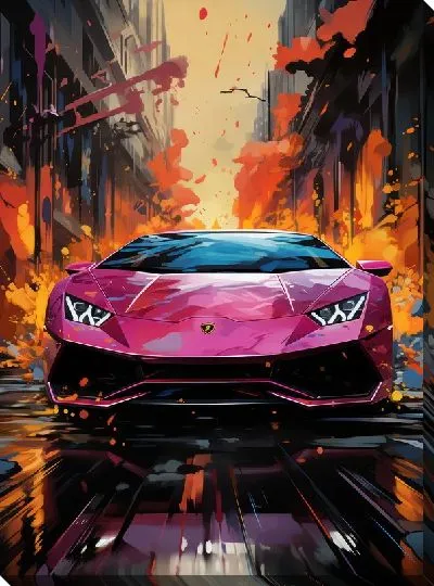 Картина маслом Lamborghini art №17